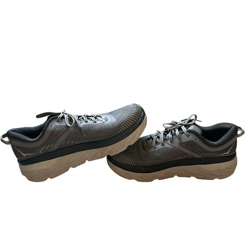 Hoka One One Bondi 7 Men's‎ 10 Running Shoes Gray Gym Athletic Sneakers✅